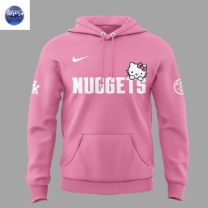 2025 Denver Nuggets Basketball x Hello Kitty Night Hoodie – Pink