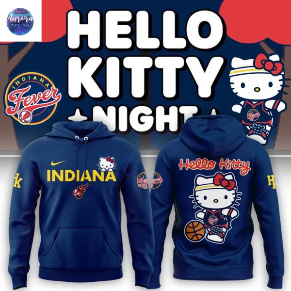 2025 Indiana Fever Basketball x Hello Kitty Hoodie – Blue