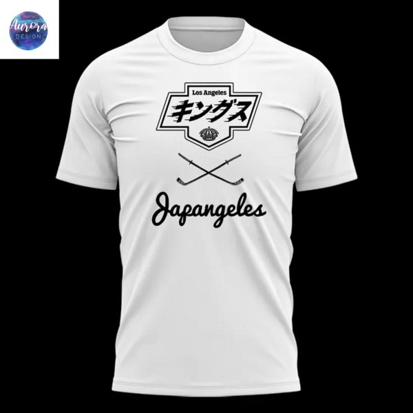 2025 Japangeles x Los Angeles Kings White 3D T-Shirt