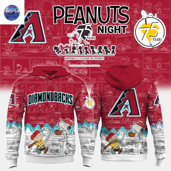 Arizona Diamondbacks x Peanuts Night 75 Years Hoodie