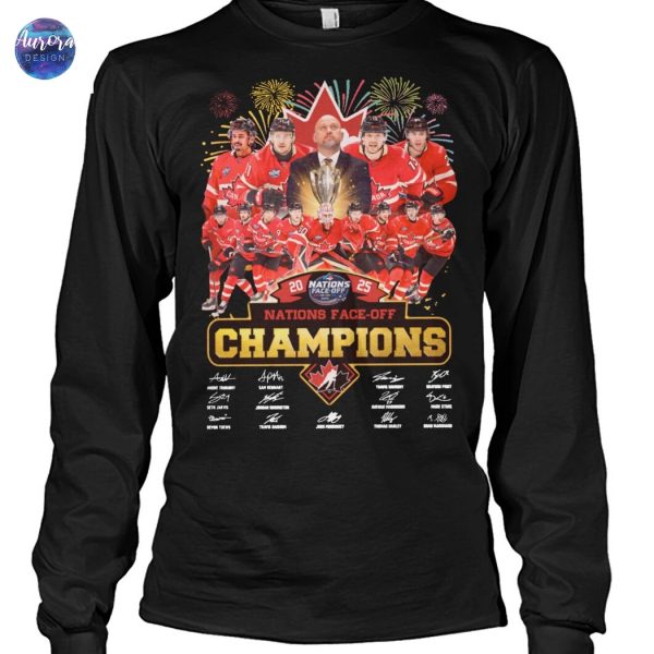 Canada Nations Face Off Champions Signature Unisex T-Shirt