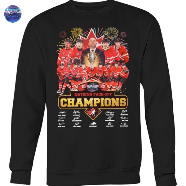 Canada Nations Face Off Champions Signature Unisex T-Shirt