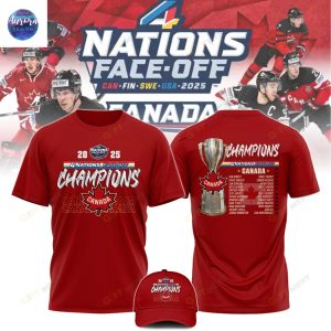 Canada Nations Face Off Champions Signature Unisex T-Shirt