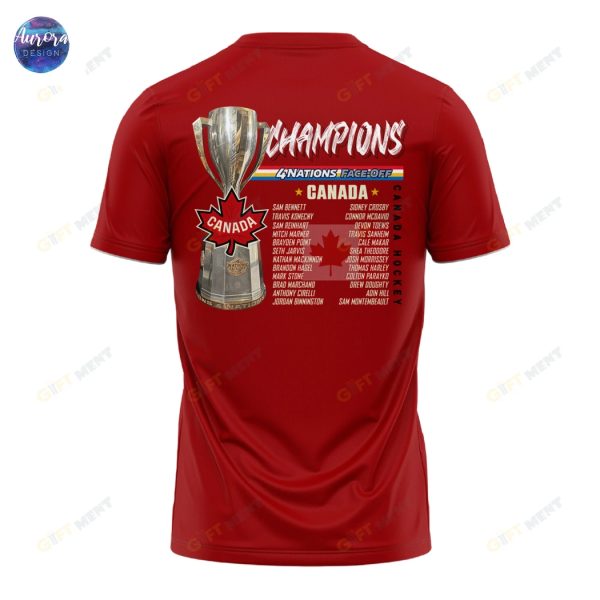 Canada Nhl 4 Nations Champions 2025 3D T-Shirt