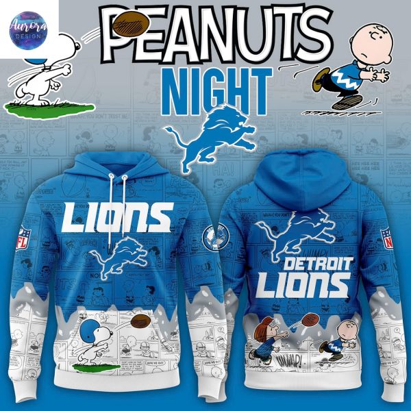 Detroit Lions x Peanuts Night 75th Anniversary Hoodie