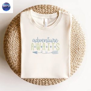 Embroidered Adventure Awaits Travel Shirt