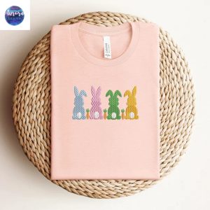 Embroidered Bunny Easter Carrot Sweatshirt