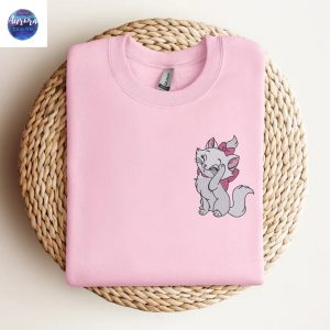 Embroidered Cat Cute Cat Sweatshirt