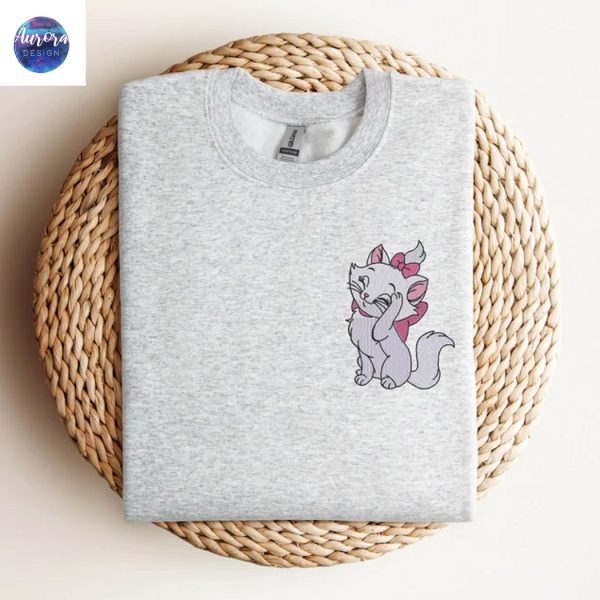 Embroidered Cat Cute Cat Sweatshirt