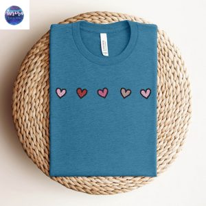 Embroidered Cute Love Heart Sweatshirt