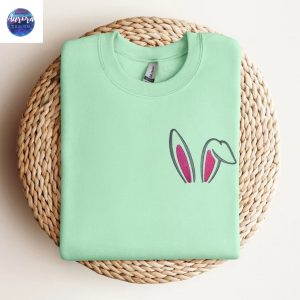 Embroidered Easter Bunny Ears Sweatshirt