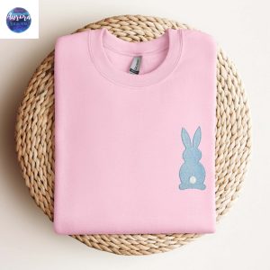 Embroidered Happy Easter Bunny Carrot Sweatshirt