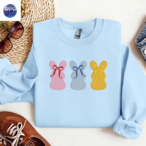 Embroidered Easter Day Cute Bunny Sweatshirt