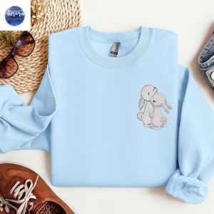 Embroidered Easter Day Cute Bunny Sweatshirt