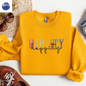 Embroidered Happy Easter Hippity Hoppity Sweatshirt