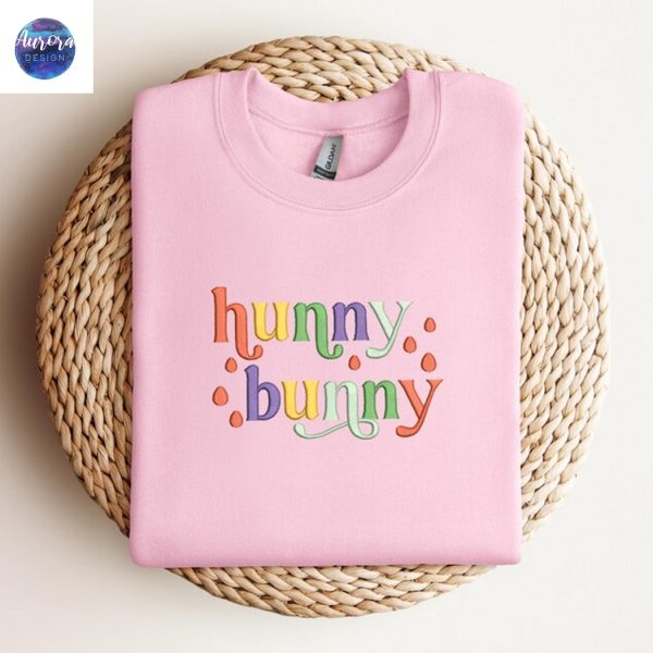 Embroidered Happy Easter Hippity Sweatshirt