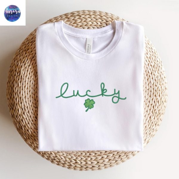 Embroidered Irish Lucky Shamrock Patrick Sweatshirt