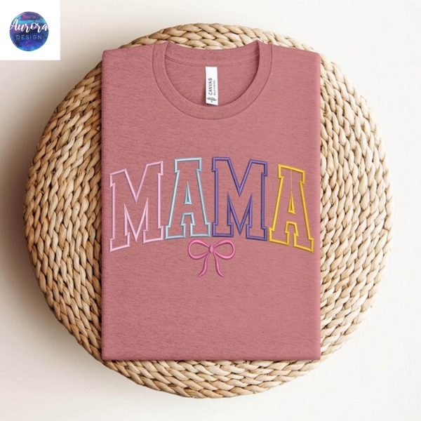 Embroidered Mama Gift Day Sweatshirt