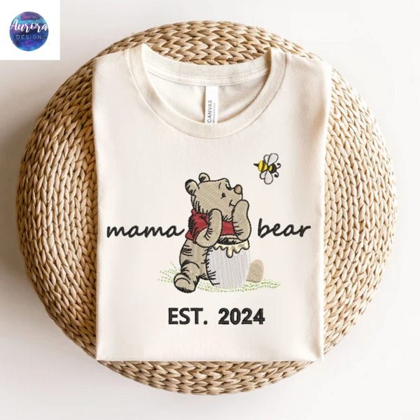 Embroidered Mama Pooh Bear Sweatshirt