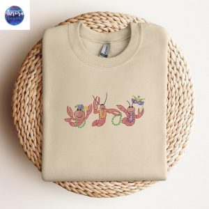 Embroidered Mardi Gras Cute Sweatshirt