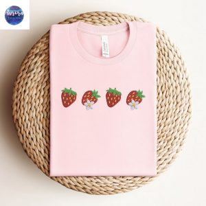 Embroidered Summer Strawberry Cute Flower Sweatshirt