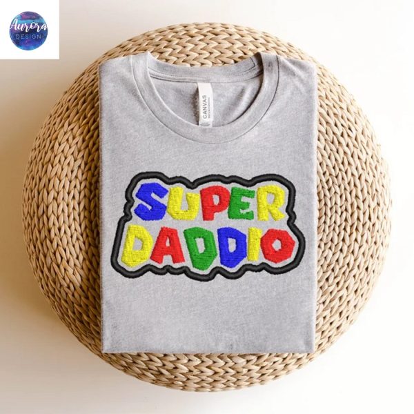 Embroidered Super Daddio Birthday Gift For Best Dad Shirt