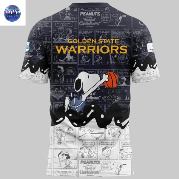 Golden State Warriors x Peanuts 75th Anniversary 3D T-Shirt