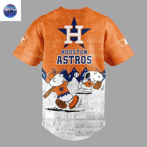 Houston Astros 75th Anniversary Of Peanuts Baseball Jersey