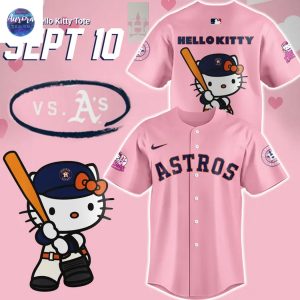 Houston Astros Hello Kitty Baseball Jersey – Pink