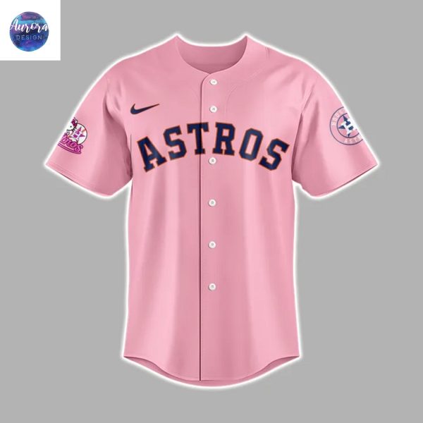 Houston Astros Hello Kitty Baseball Jersey – Pink