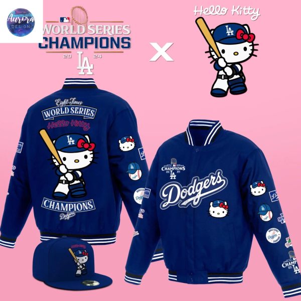 Los Angeles Dodgers x Hello kitty World Series Champions Baseball Jacket