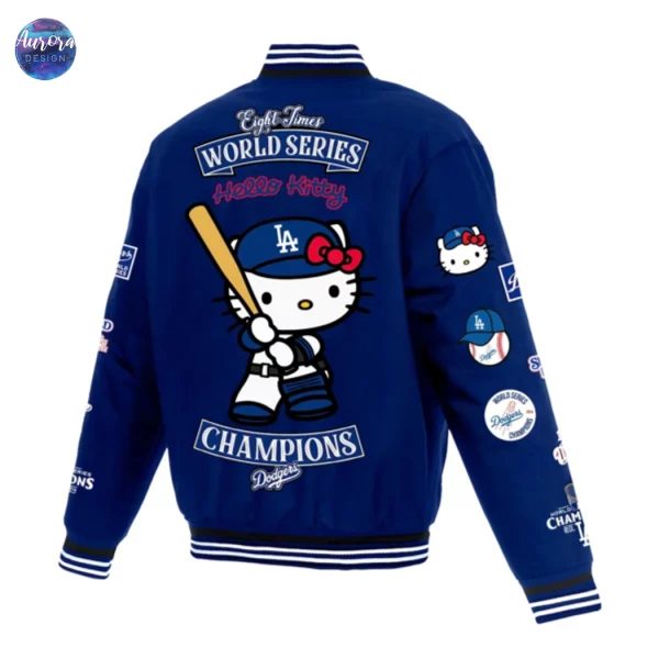 Los Angeles Dodgers x Hello kitty World Series Champions Baseball Jacket