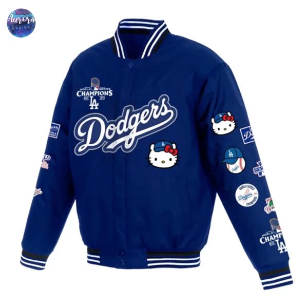 Los Angeles Dodgers x Hello kitty World Series Champions Baseball Jacket