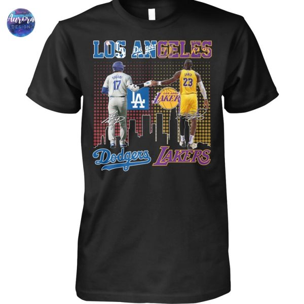 Los Angeles Dodgers x Los Angeles Lakers Signature Unisex T-Shirt