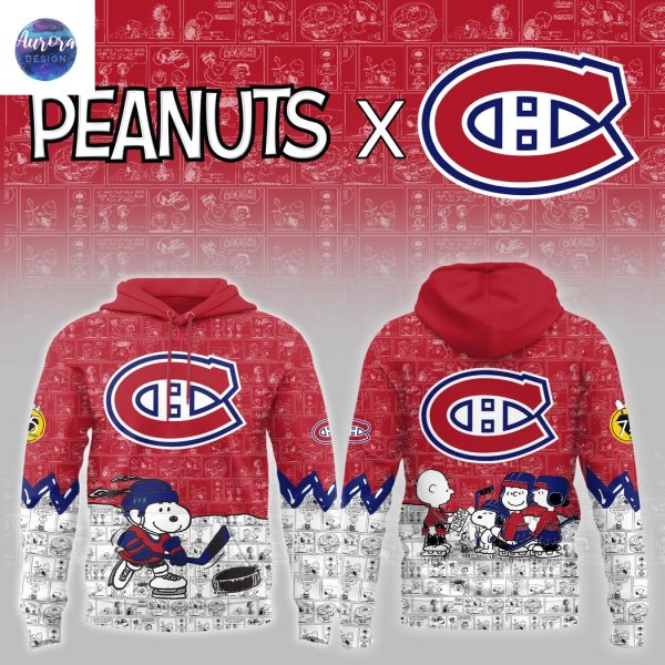 Montreal Canadiens x Peanuts Night 75th Years Hoodie