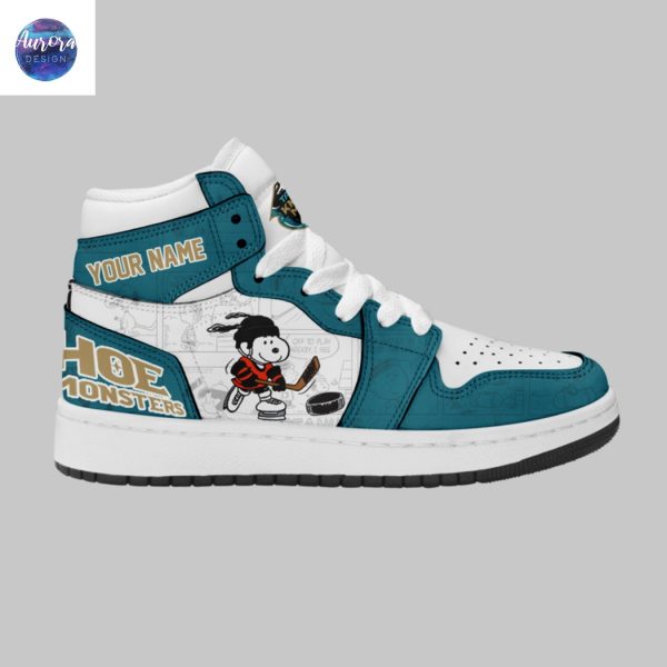 Personalized Tahoe Knight Monsters 75th Anniversary Of Peanuts Air Jordan 1 High Top