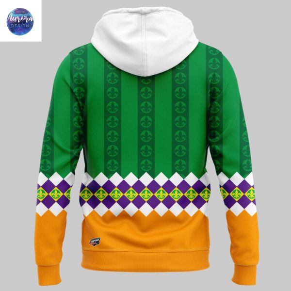 Roanoke Dawgs 2025 Mardi Gras Design Hoodie