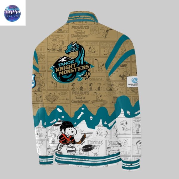 Tahoe Knight Monsters 75th Anniversary Of Peanuts Baseball Jacket