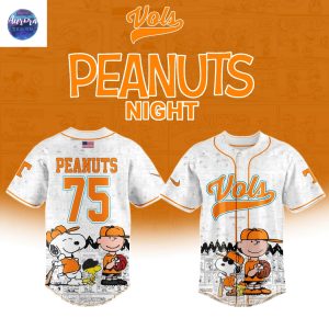 Tennessee Volunteers Baseball x Peanuts Night Jersey Celebrating The 75th Anniversary Of Peanuts Baseball Jersey