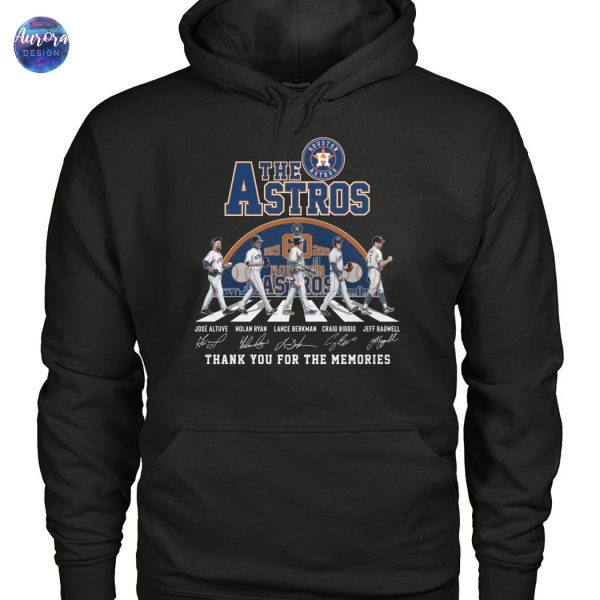 The Houston Astros 60 Years 1965-2025 Signature Thank You For The Memories Unisex T-Shirt