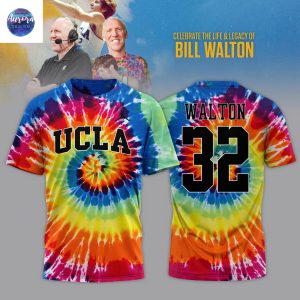 Ucla Honors The Late Bill Walton 32 3D T-Shirt – White