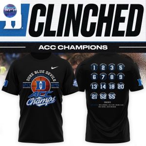 Duke Blue Devils Men Basketball ACC Champions Tournament 2025 3D T-Shirt