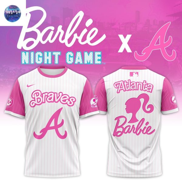 2025 Atlanta Braves x Barbie Night Game 3D T-Shirt