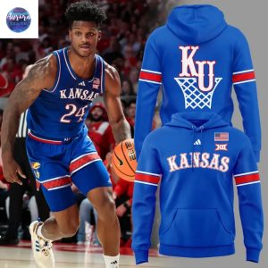 2025 Kansas Jayhawks Men Basketball Hoodie – Blue