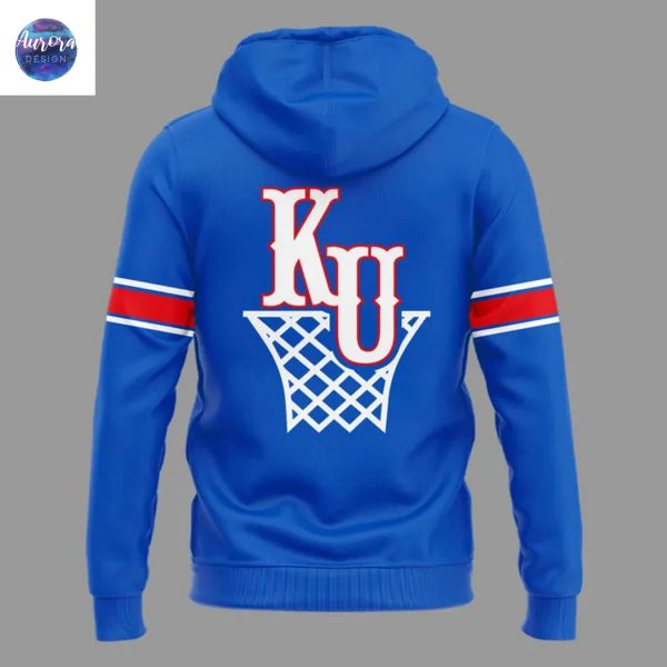 2025 Kansas Jayhawks Men Basketball Hoodie – Blue