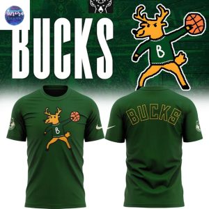 Milwaukee Bucks x Hello Kitty 2025 3D T-Shirt – Green