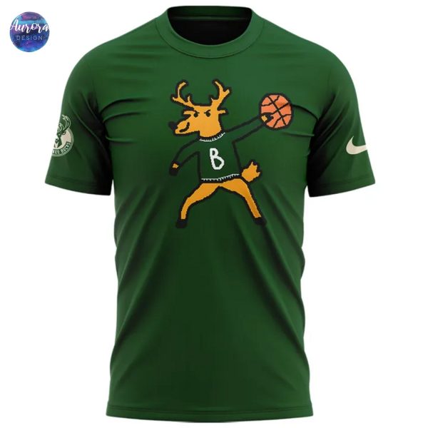 2025 Milwaukee Bucks Basketball 3D T-Shirt