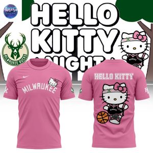 Milwaukee Bucks x Hello Kitty 2025 3D T-Shirt