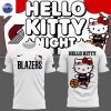 2025 Portland Trail Blazers x Hello Kitty Night 3D T-Shirt – Pink