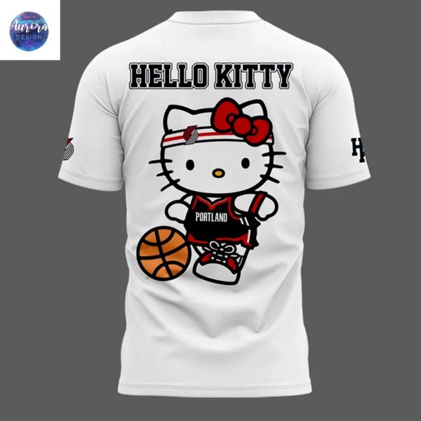 2025 Portland Trail Blazers x Hello Kitty Night 3D T-Shirt